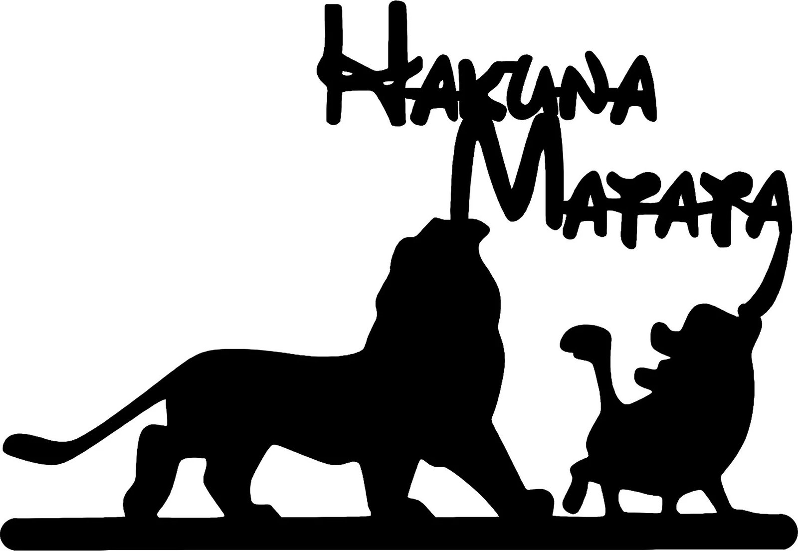 Aksesor dekorativ metalik për mur, Hakuna Matata, luan dhe derrkuc