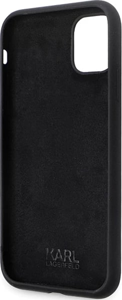 Mbështjellës Karl Lagerfeld KLHCN61SMHKNPK për iPhone 11/XR, silikon, i zi