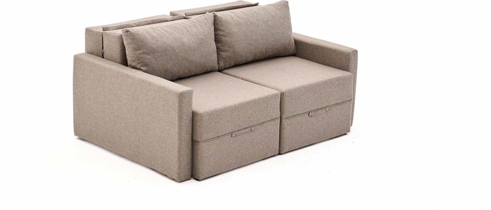 Divan-krevet dy vendësh, ngjyrë kafe, Saros