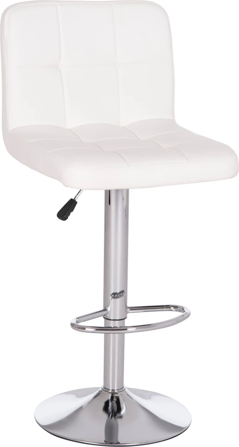 Karrige për bar rrotulluese DIANA, lëkurë PU e bardhë, metal krom, FH202.22, 44x52x109cm, set prej 2 copë