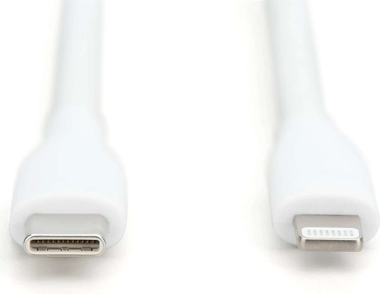 Kabëll Lightning Digitus, 2m, USB-A në Lightning, silikon, i bardhë