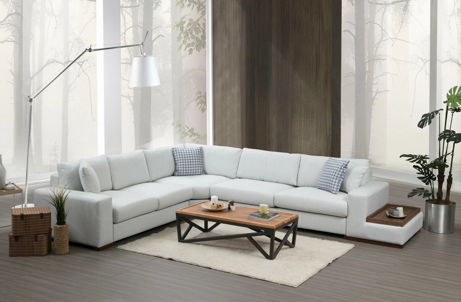 Këndore Atelier del Sofa, Loop 21, ngjyrë e bardhë
