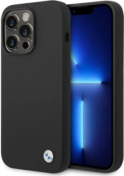 Mbështjellës BMW BMHCP14LSILBK për iPhone 14 Pro 6.1", silikon, i zi Mbështjellës BMW BMHCP14LSILBK për iPhone 14 Pro 6.1", silikon, i zi