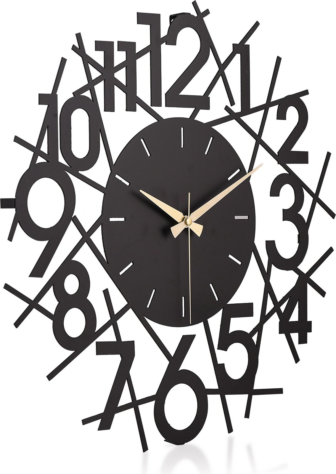 Orë muri dekorative prej metali, Wallity Lineal, e zezë