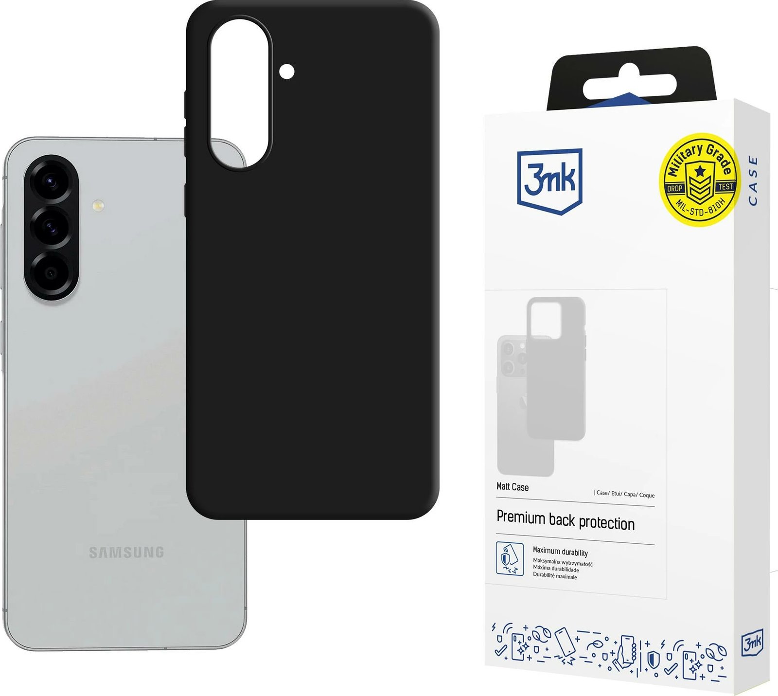 Mbështjellës 3mk Matt Case për Samsung Galaxy A36 5G, i zi