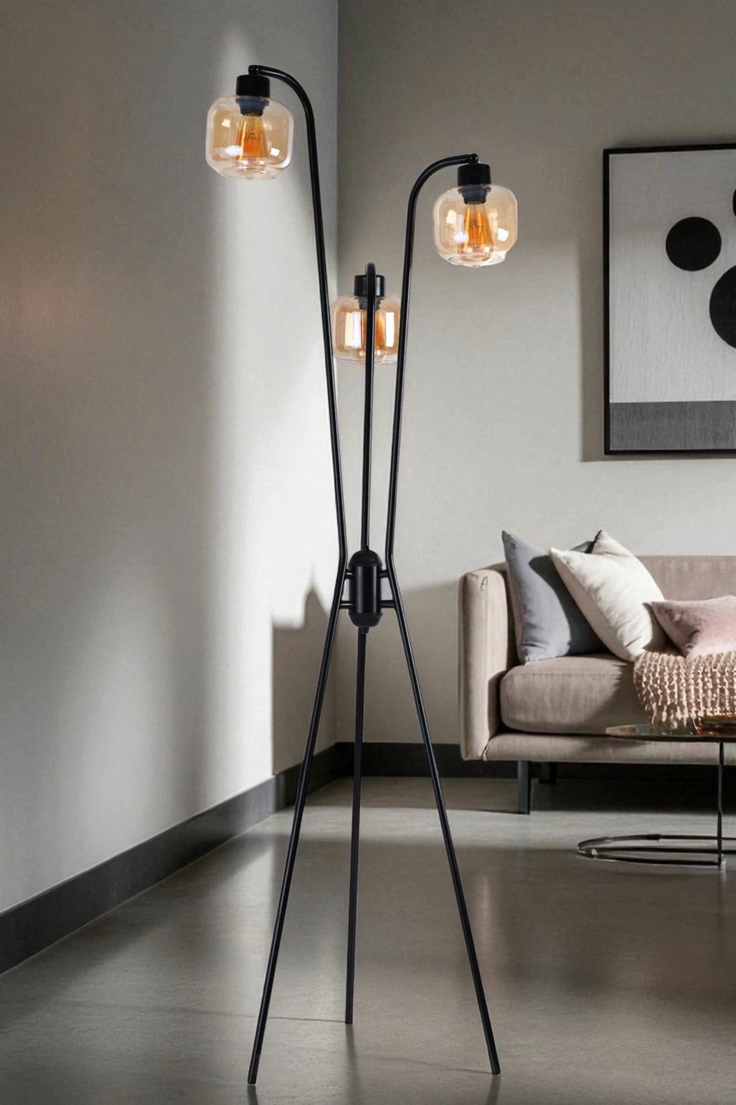 Llambë dyshemeje Opviq, 8945-7, ngjyrë mjaltë dhe e zezë