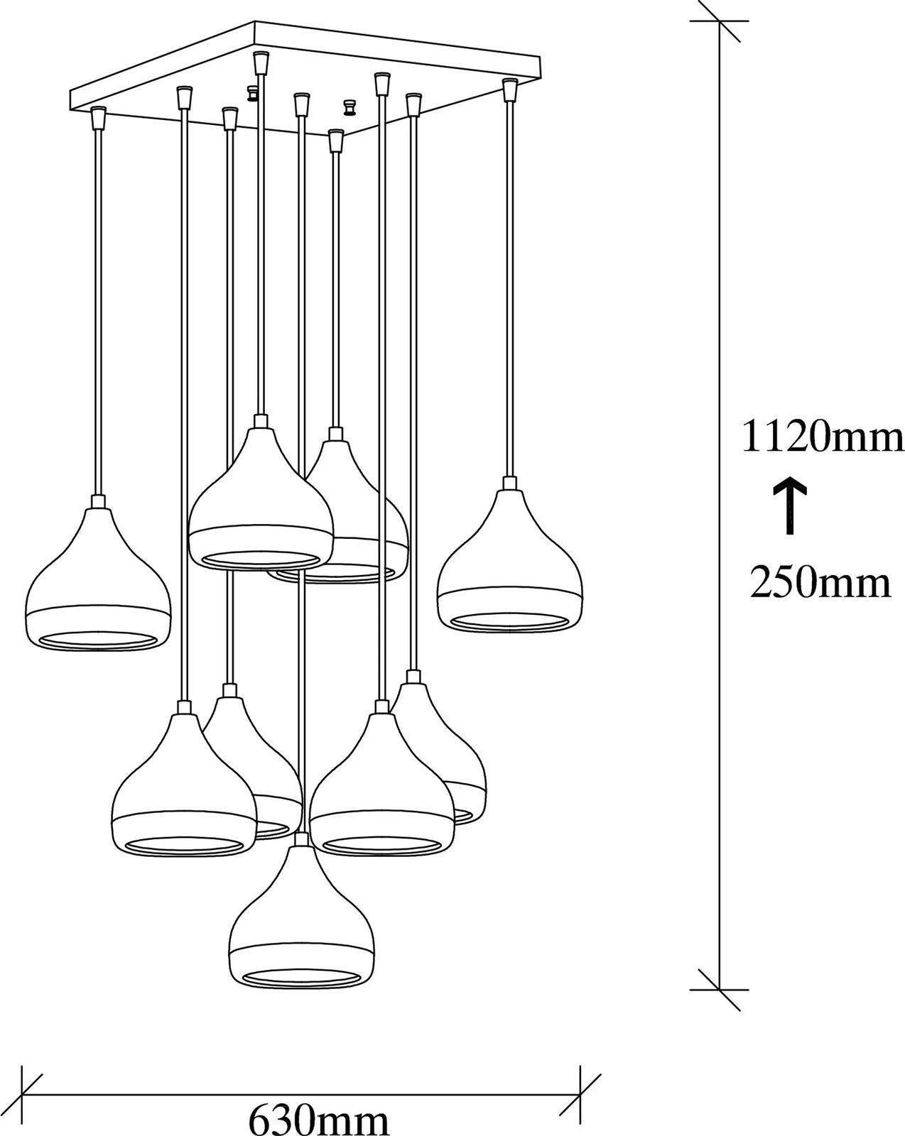 Llambë tavani Opviq, Yıldo - 6893, e zezë