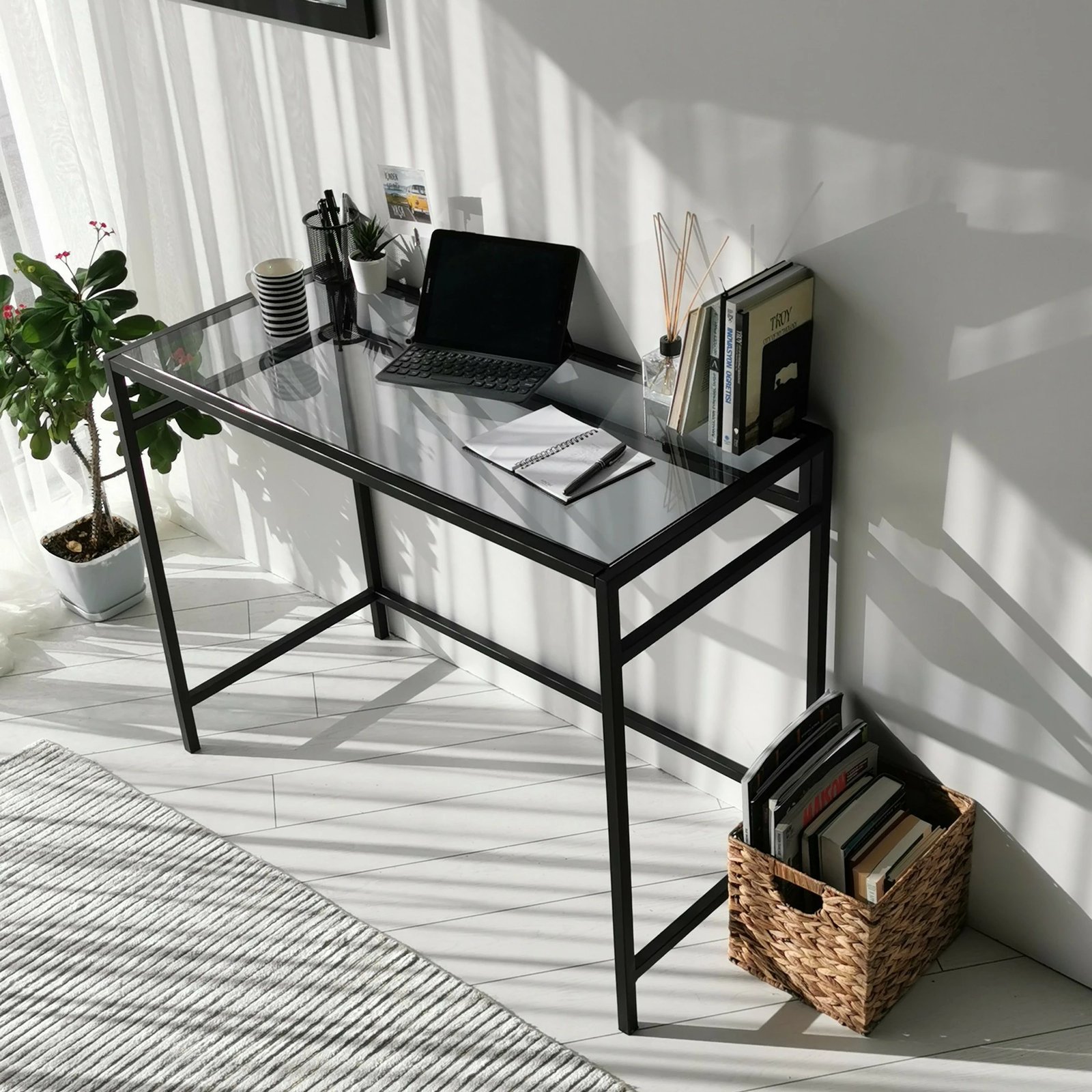 Tavolinë studimi Hanah Home, Network Çalışma Masası, 100x45cm, M100F