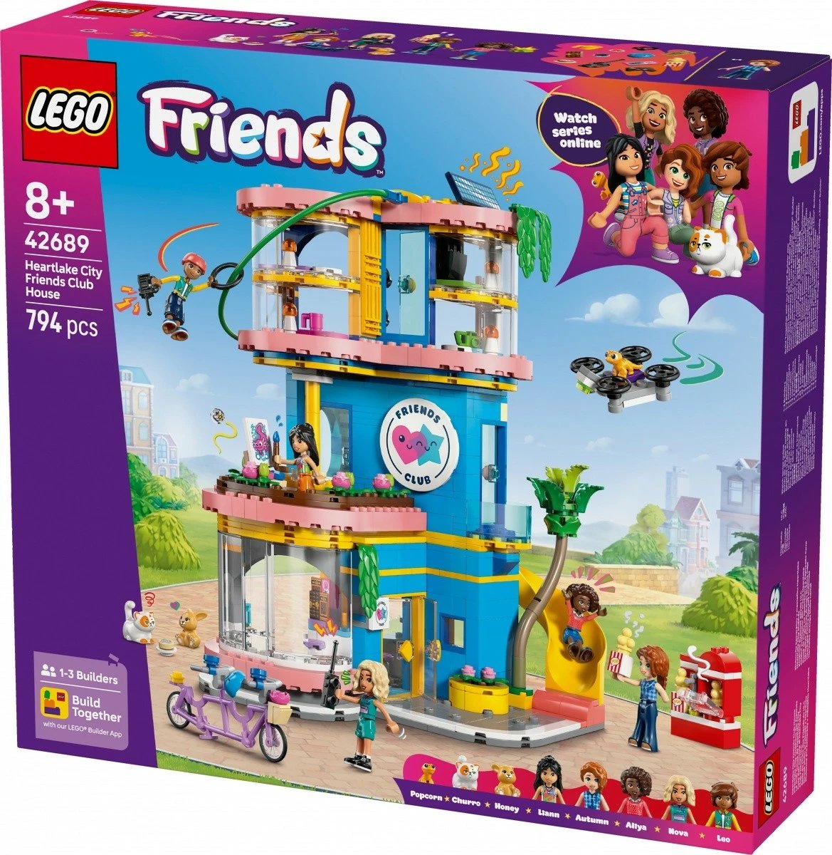 Set ndërtimi LEGO Friends 42689 Heartlake Friends Clubhouse, 794 pjesë, 8+