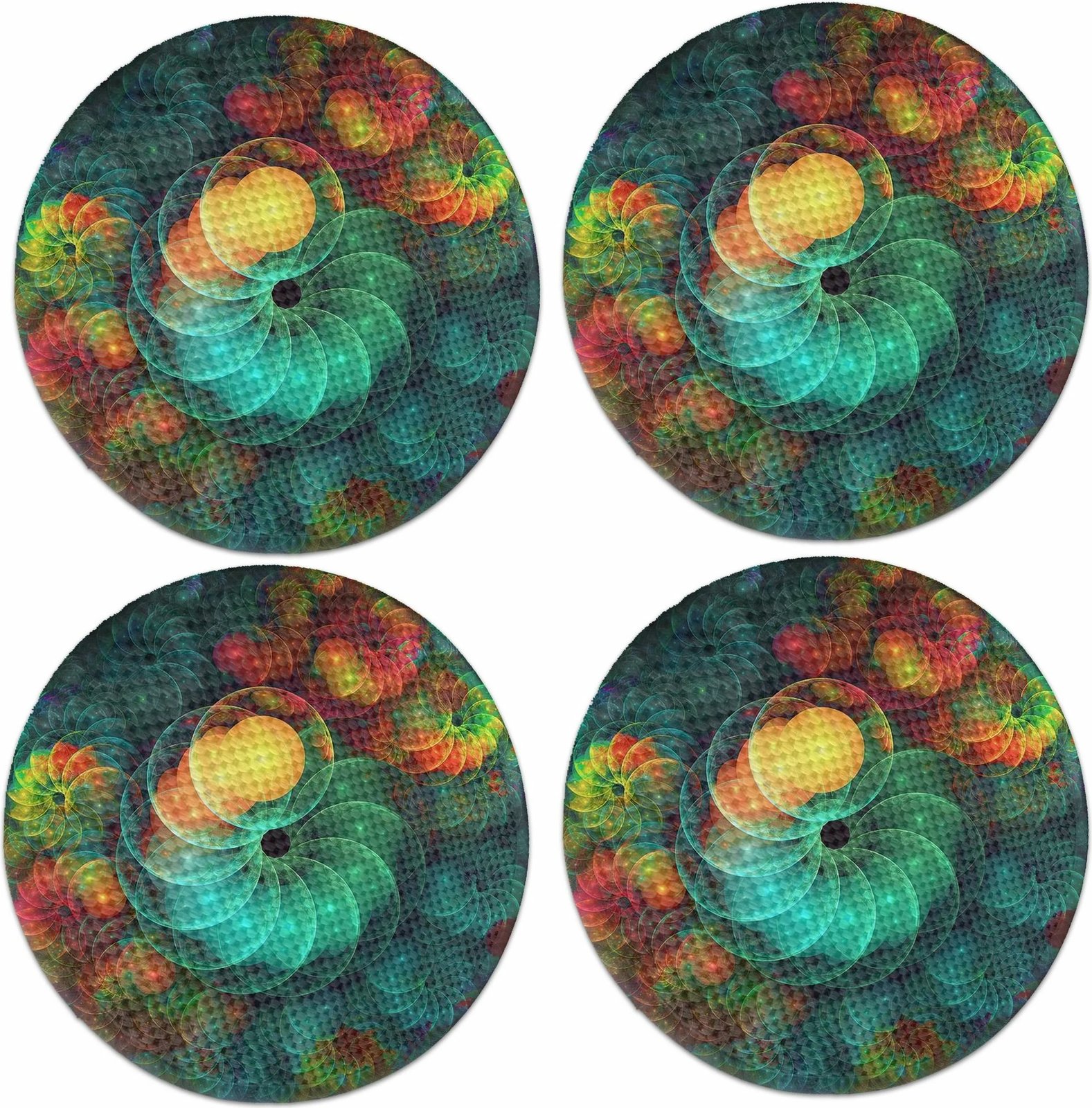 Set nënshtrues tavoline Hermia Concept, shumëngjyrësh, 4 copë, 37cm