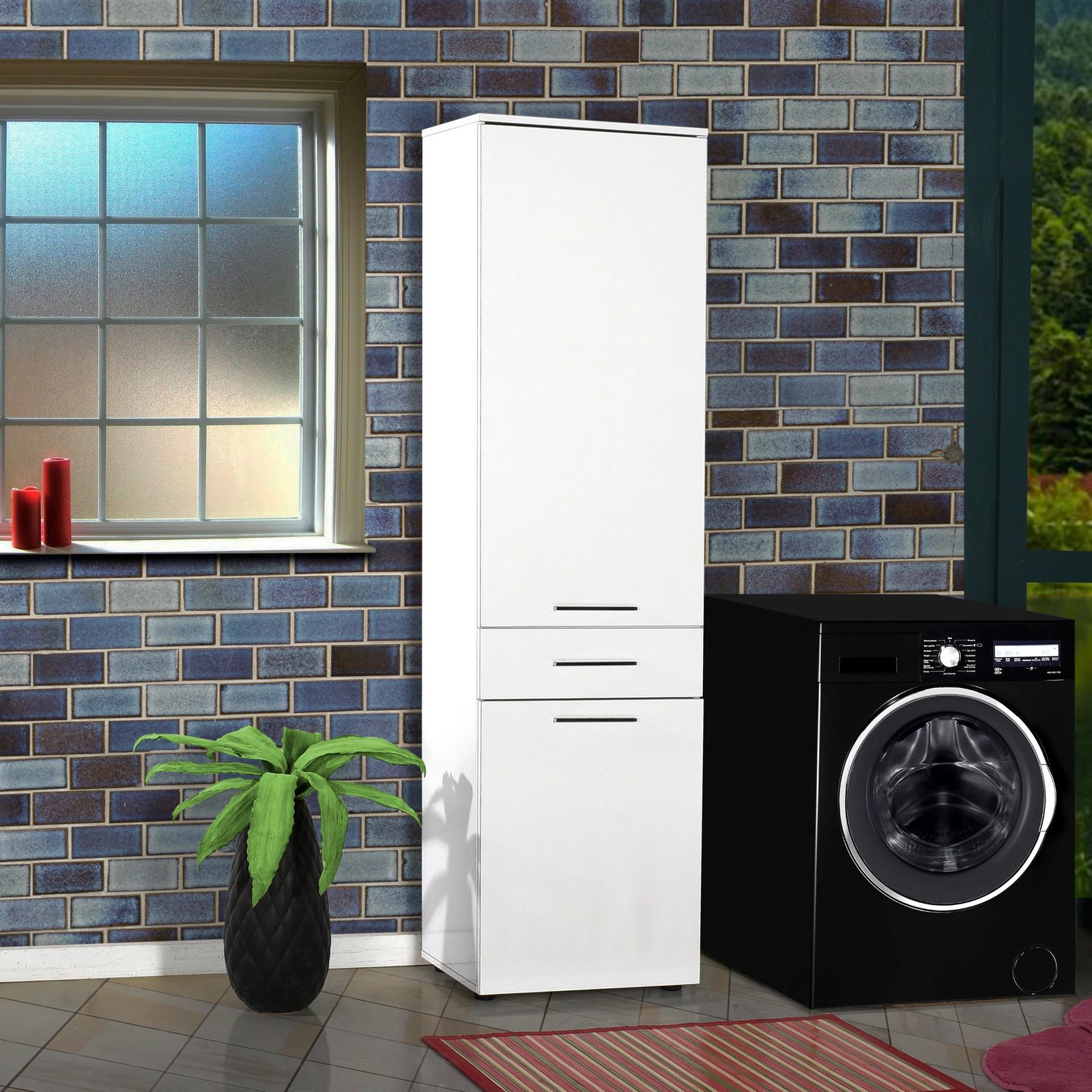 Dollap multifunksional, ngjyrë e bardhë, Hanah Home, Adr-621-Pp-1