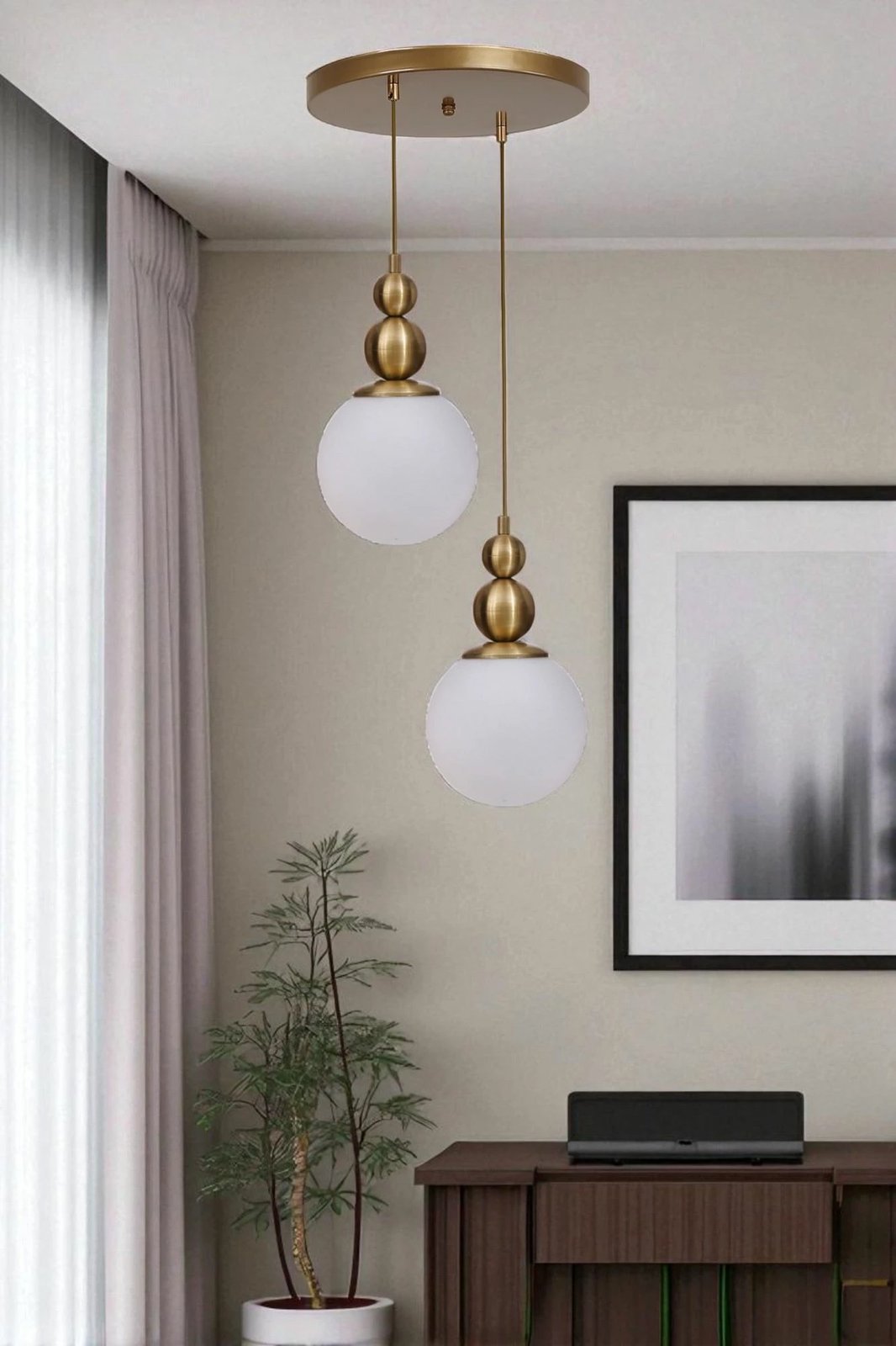 Llambë tavani Opviq, 9050-2, e bardhë dhe ari