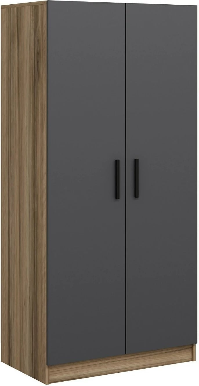 Dollap Skye Decor, ngjyrë antracit-lisi, 190cm