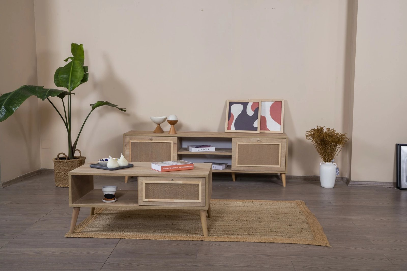 Tavolinë kafeje Skye Decor, ngjyrë lisi, Mount