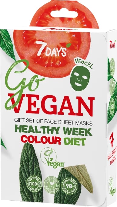 Set maska për fytyrë 7days Go Vegan Gift Set, 7 copë