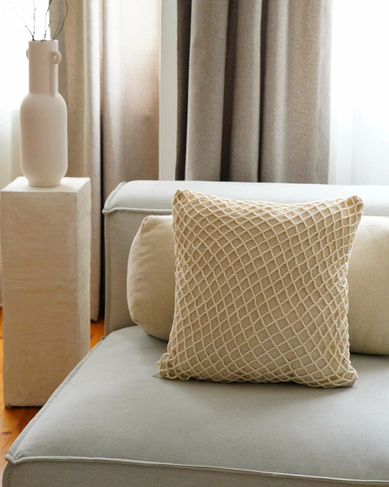 Jastëk mbulesë, ngjyrë bezhë, Evila Originals, KET003, 43x43cm