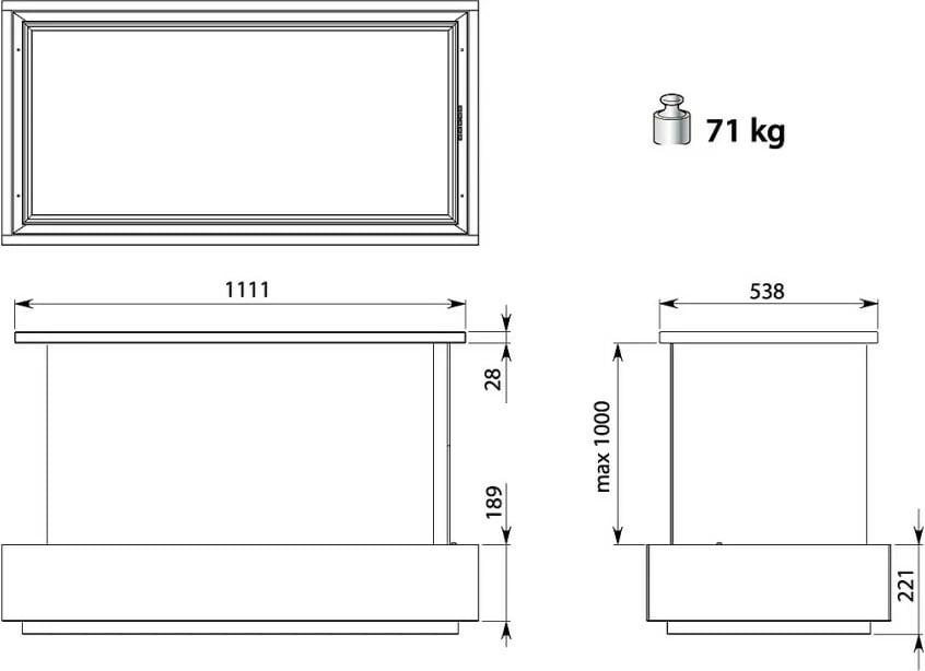 Aspirator FALMEC Levante, 120 cm, hiri/inox Aspirator FALMEC Levante, 120 cm, hiri/inox