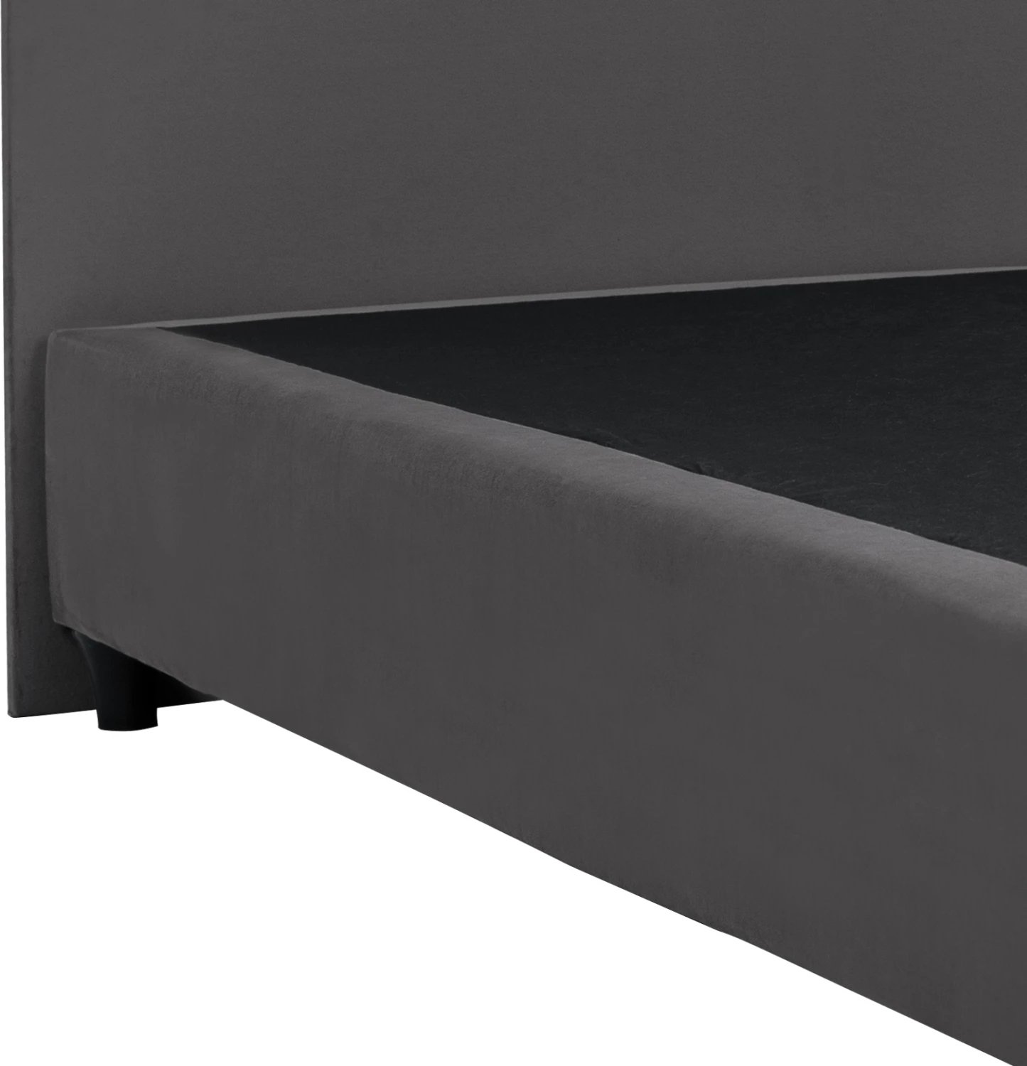 Krevat MALENA, kadife gri, 90x200