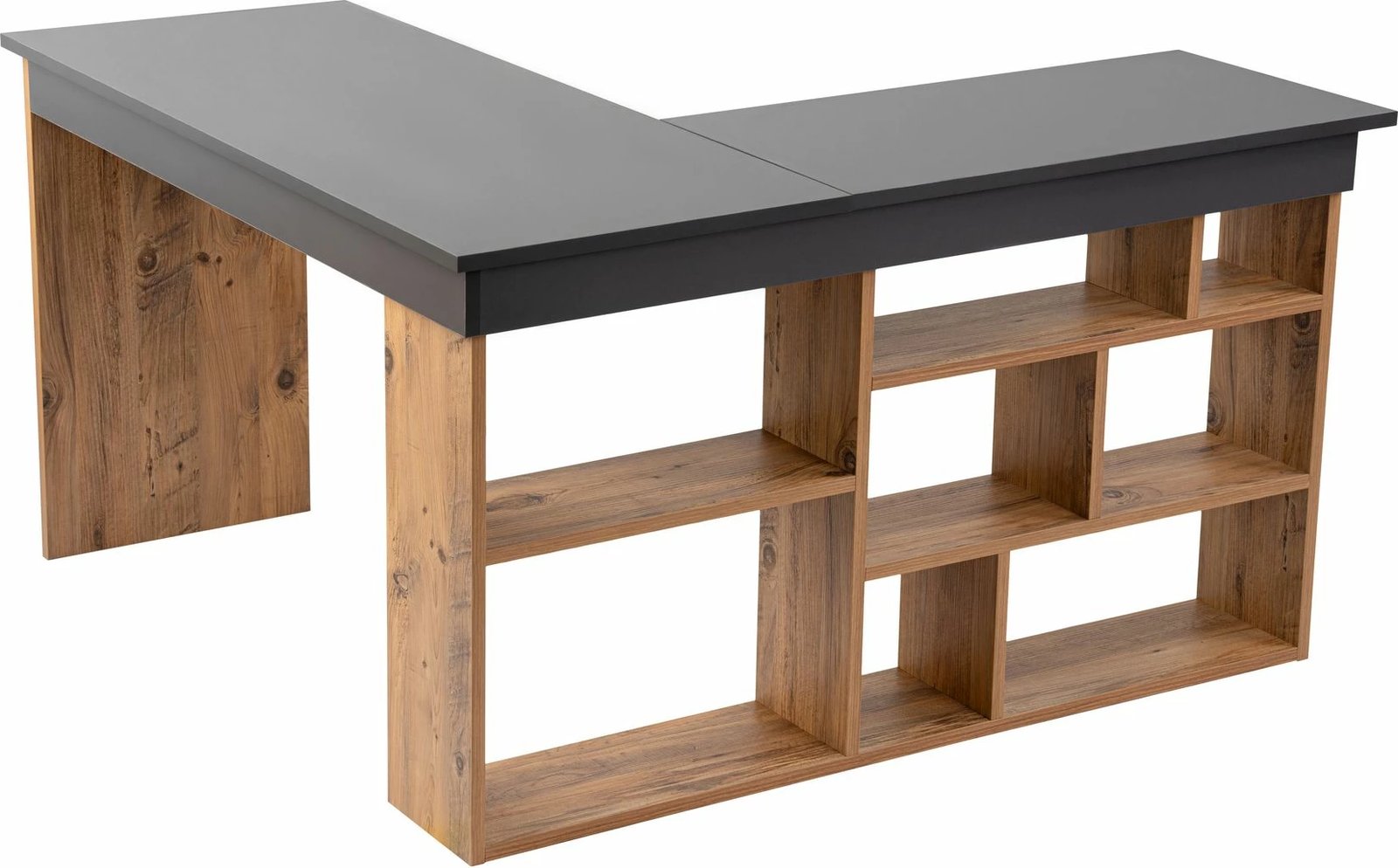 Tavolinë pune Nordure, Vesper, anthracite dhe Atlantic Pine