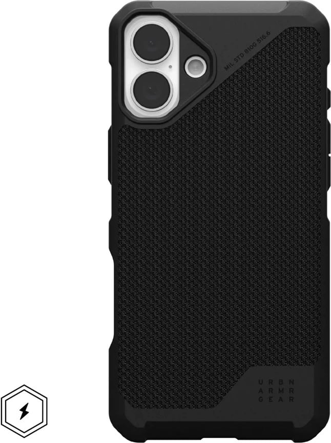 Mbështjellës Urban Armor Gear Metropolis LT për celular, për Apple, 6.7", TPU, i zi