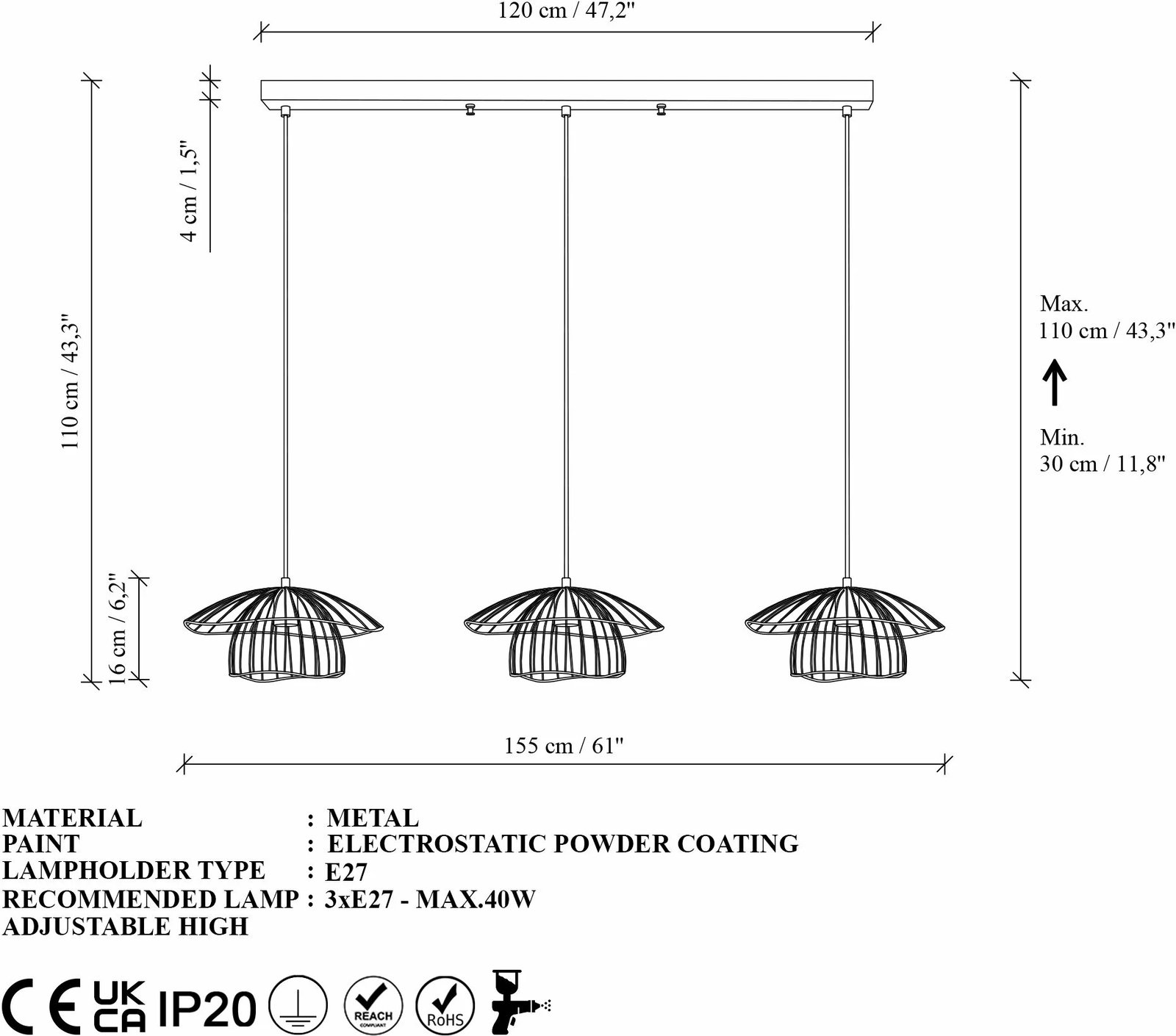 Llambadar Opviq, Mantar - 6503 - S - 2, ngjyrë ari