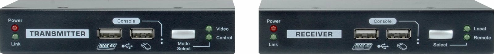 KVM Extender LevelOne KVM-9036, Transmetues dhe pranues, i lidhur me kabllo, 100 m, i zi