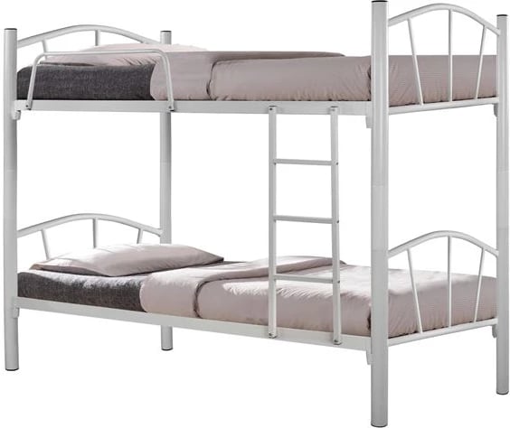 Bed Bunk metallic Floor FH328.02 White 90x190 cm