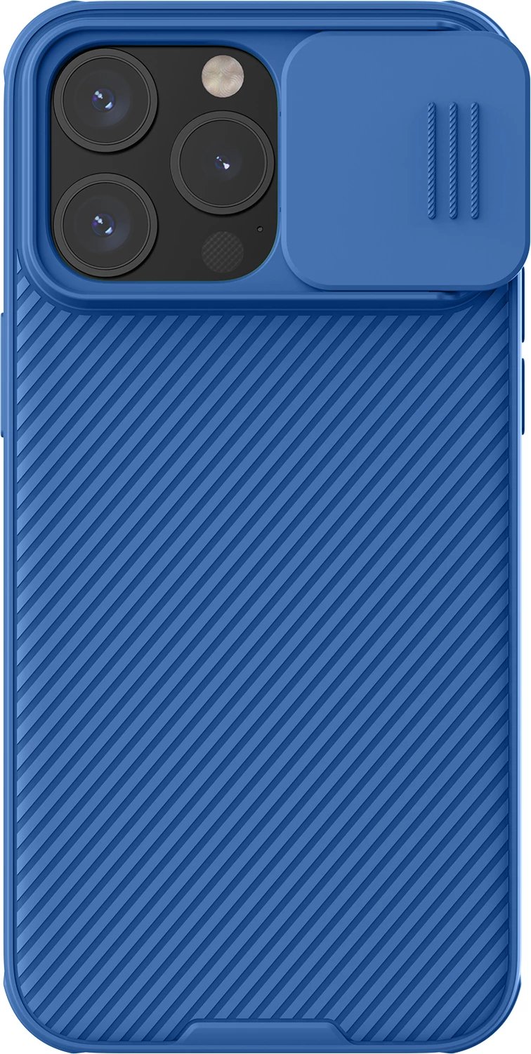 Mbështjellës Nillkin CamShield Pro Magnetic për iPhone 15 Pro, me mbrojtës kamere, Kaltër