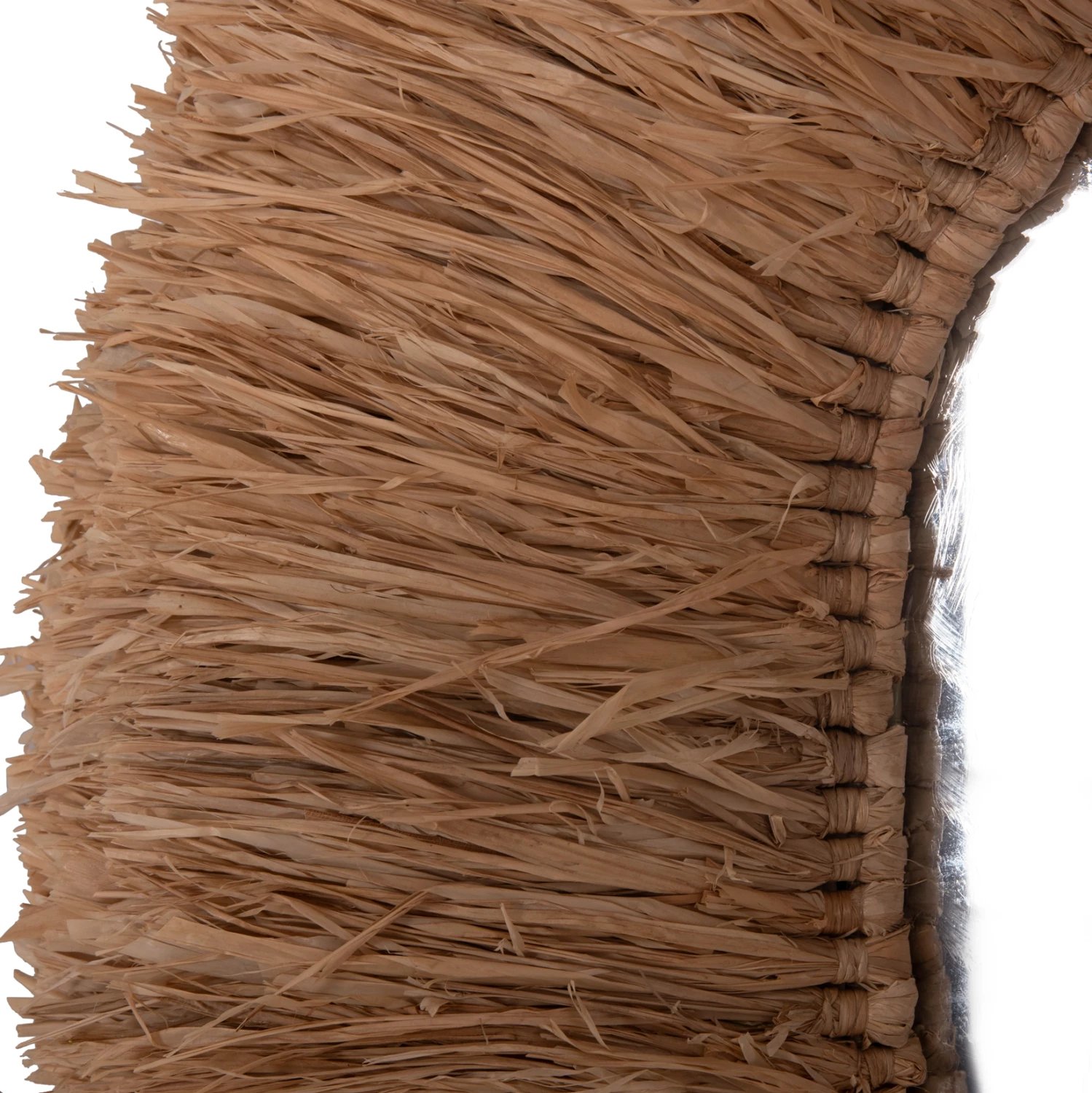 Pasqyrë muri ovale, kornizë fibra sisali, ngjyrë natyrale, FH4711, 95x60x15cm