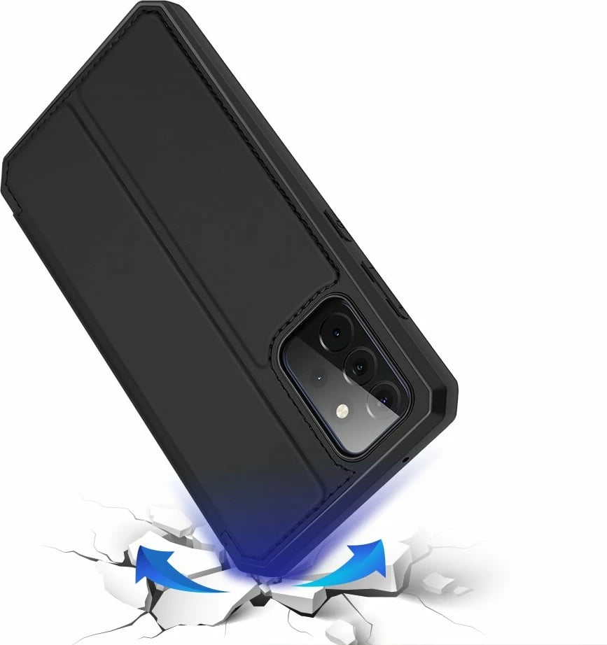 Mbështjellës Dux Ducis Skin X për Samsung Galaxy A72, me kapak, i zi