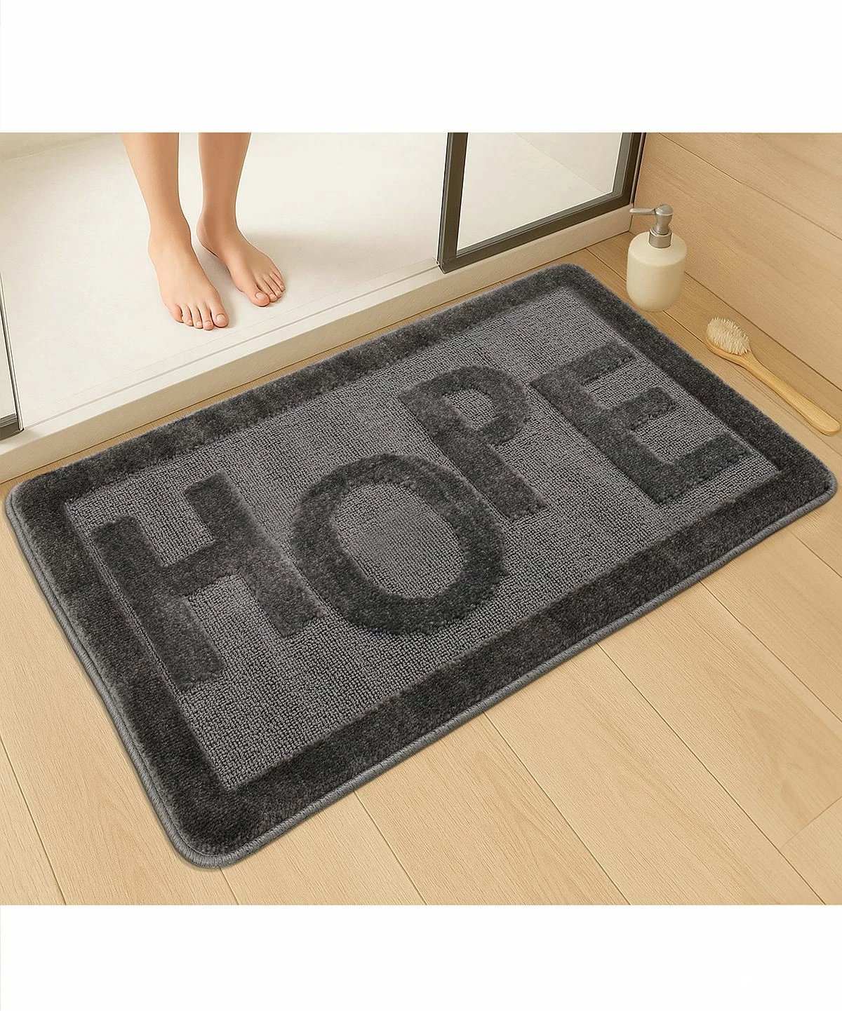 Tapet për banjo Mijölnir, Hope, ngjyrë antracit Tapet për banjo Mijölnir, Hope, ngjyrë antracit