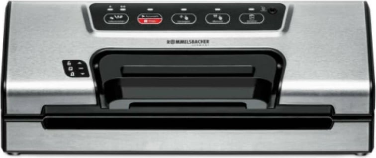 Makinë vakumimi, Rommelsbacher VAC 385, deri -0.8 bar, ndarje rroli me prerëse, modalitet për ushqime delikate dhe të lagështa, argjend