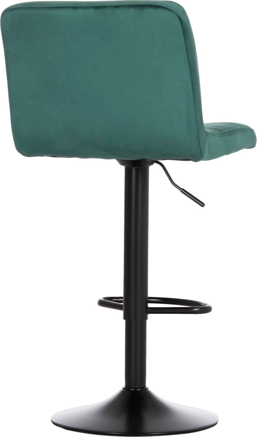 Karrige për bar rrotulluese DIANA, kadife jeshile cypress, metal i zi mat, 44x52x109cm, set prej 2 copë