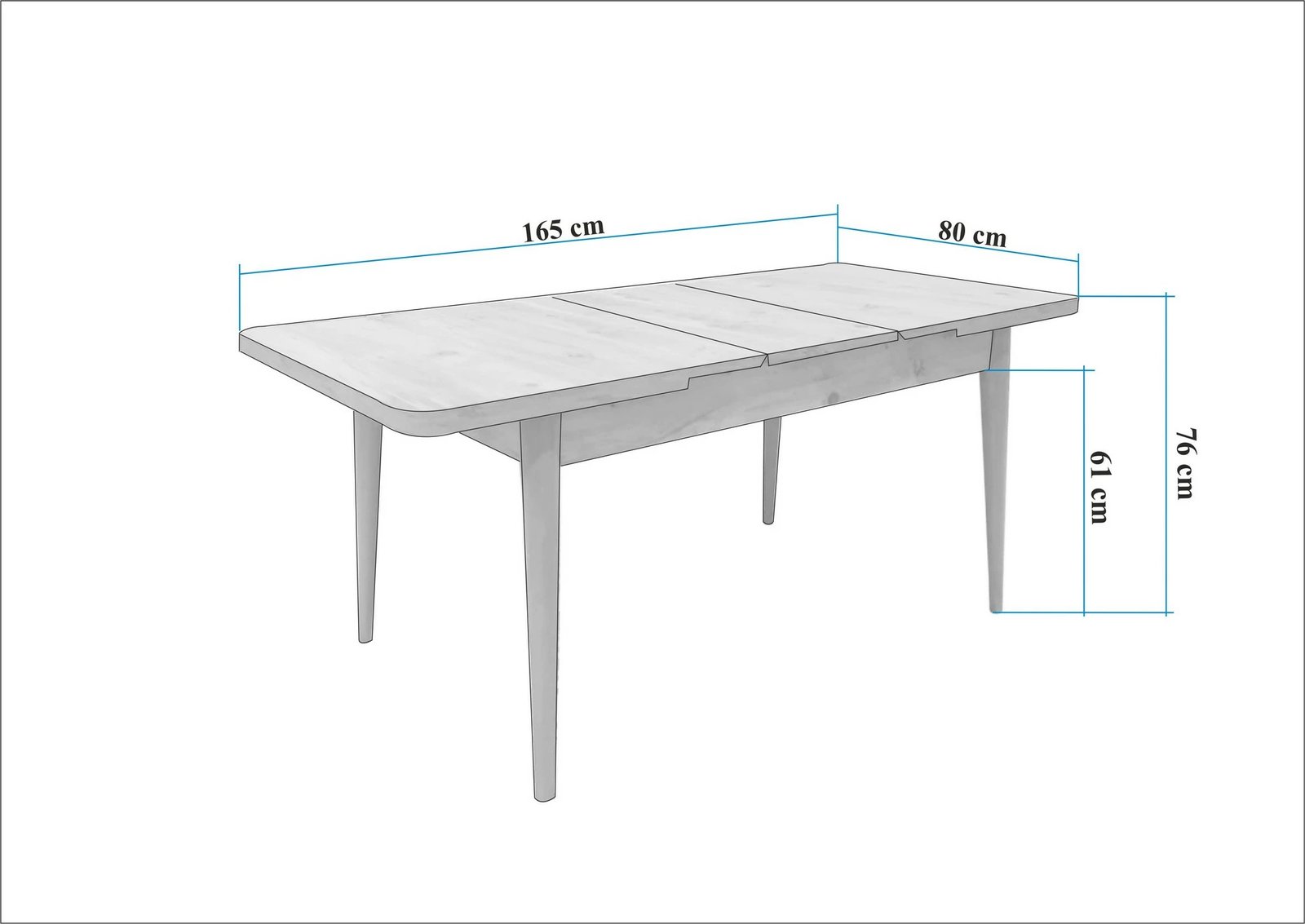 Set tavoline me karrige për ngrënie, zgjatues, 6 pjesë, Skye Decor, ngjyrë arre, krem