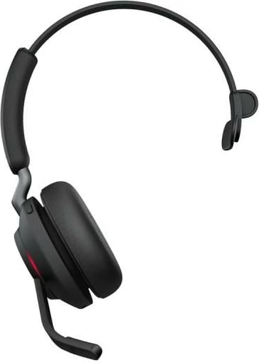 Kufje me mikrofon wireless, Jabra, Evolve2 65 MS Mono (26599-899-999), Bluetooth, rreze 30 m, bateri 37 orë, e zezë
