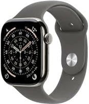 Smartwatch Apple Watch Series 11 GPS + Cellular 46mm, kasë titan natyral, rrip sport S/M, Stone Grey