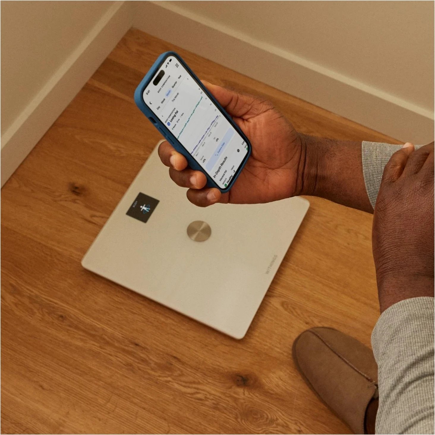 Peshore inteligjente Withings Body Comp, bardhë