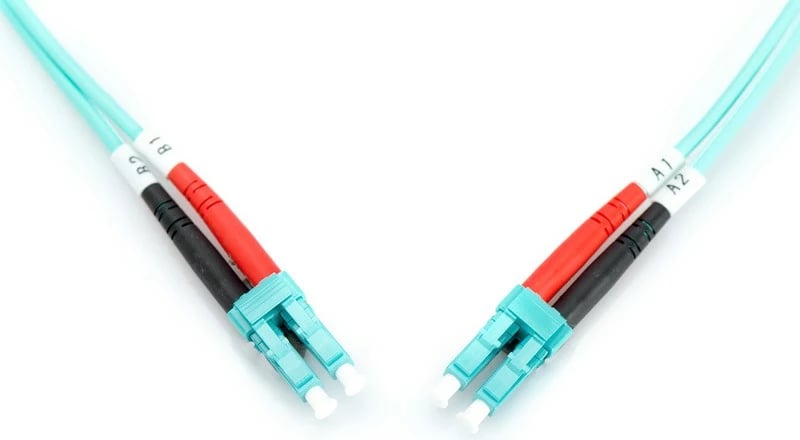 Kabllo optike Digitus DK-2533-02/3, LC-LC, OM3, 2m, Turkeze