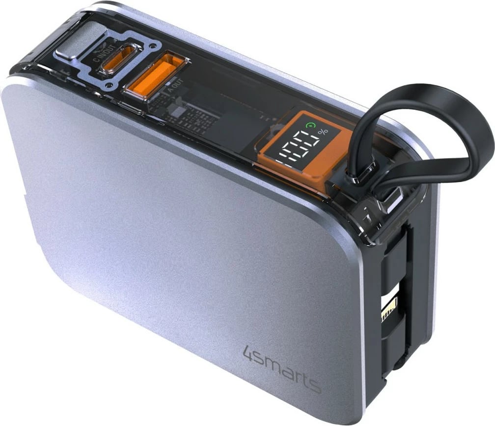 Karikues 4smarts 541287, 10000mAh, Argjendtë