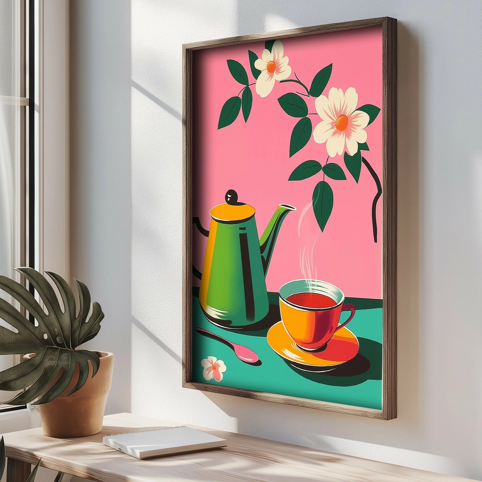 Pikturë dekorative me kornizë MDF, Wallity, TUN071-XL, shumëngjyrëshe, 50x70x3.5cm