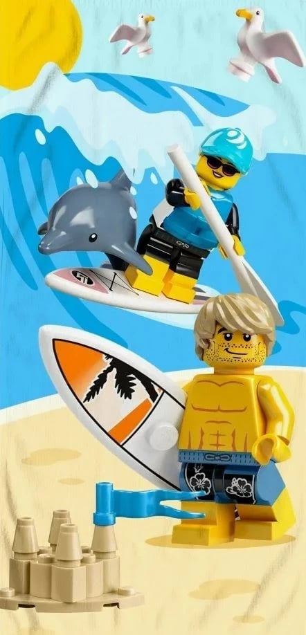 Peshqir plazhi Lego 109896, pambuk, shumëngjyrësh