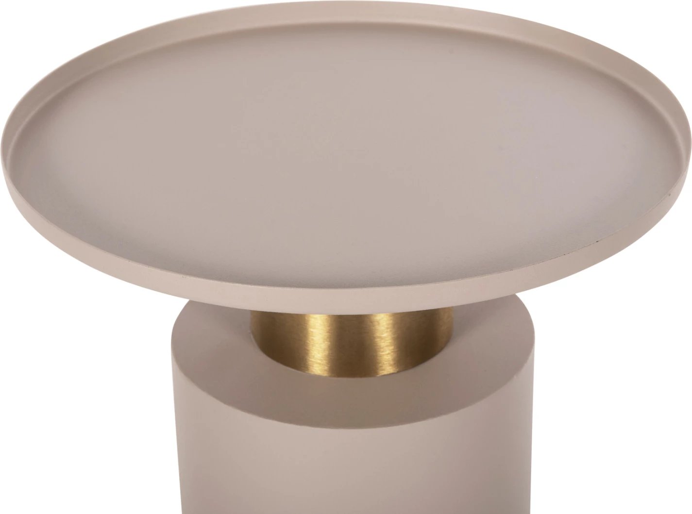 Tavolinë anësore PUNJAB, metal, ngjyrë krem dhe ar, FH4239.03, 36x47cm