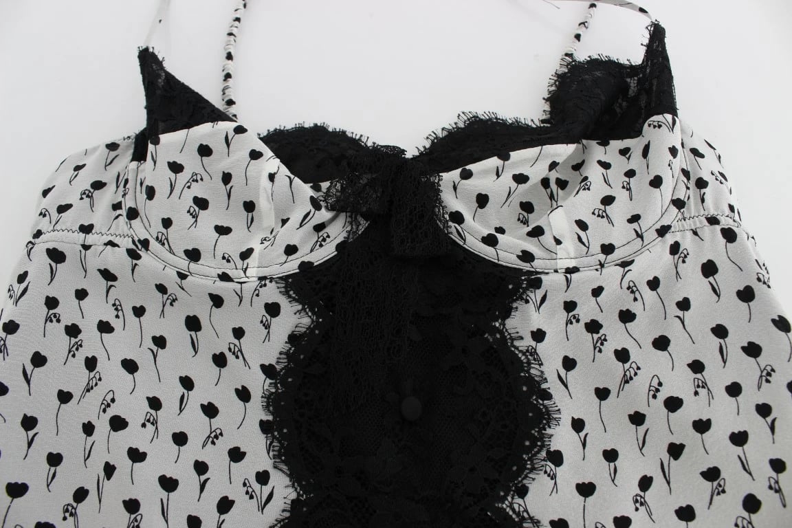 Këmishë nate për femra Dolce & Gabbana, e zezë/hiri