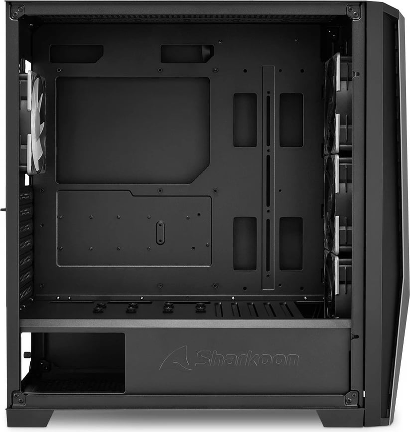 Kasë Sharkoon TG7M RGB midi, e zezë