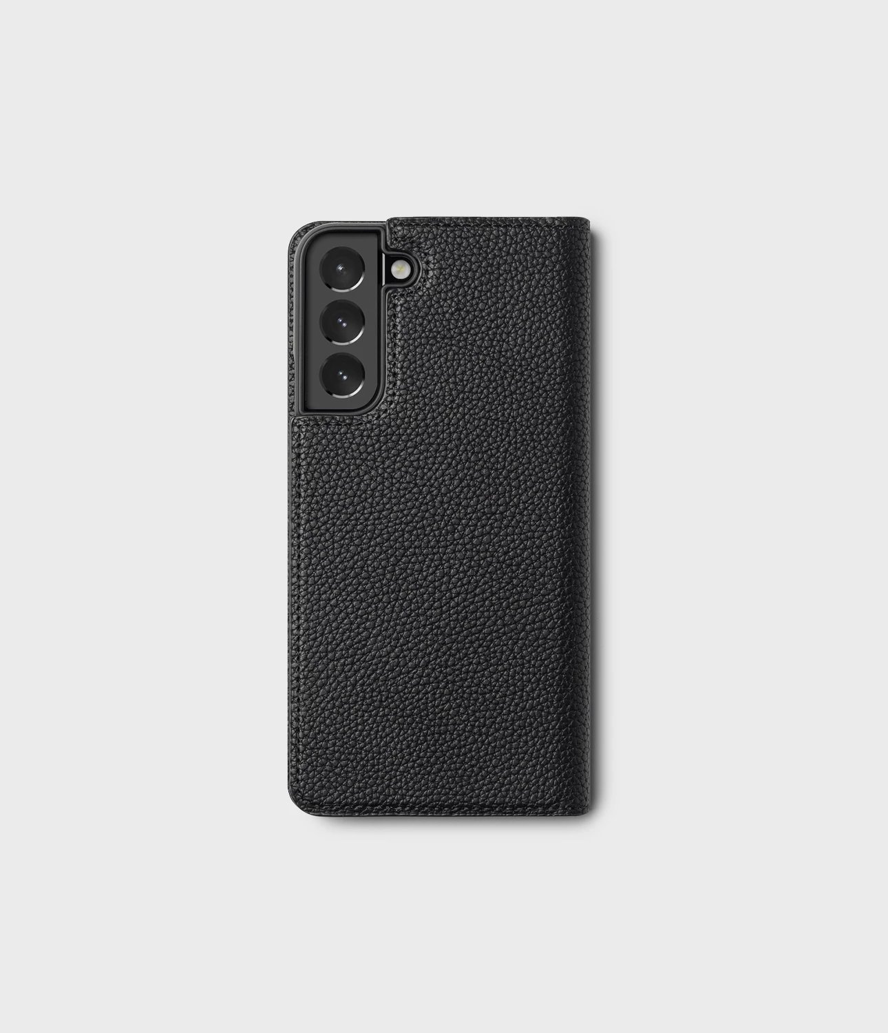 Mbështjellës Ringke Folio Signature për Samsung Galaxy S22+, lëkurë sintetike, e zezë