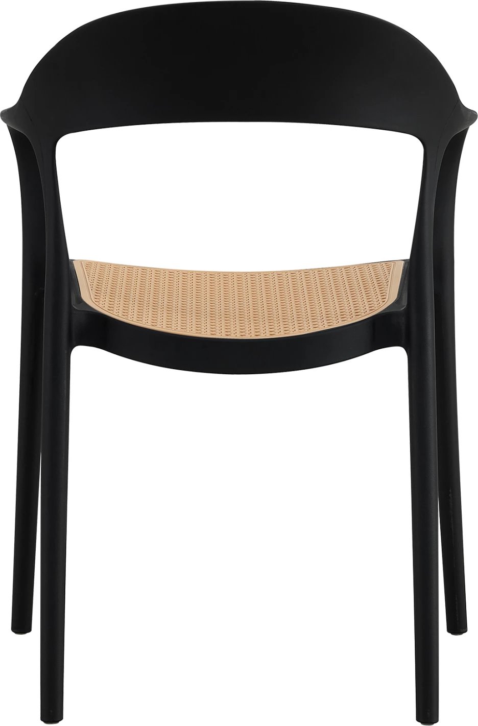 Karrige CLEO polipropileni, e zezë me ndenjëse bezhë, FH5935.02, 57x53x81H cm