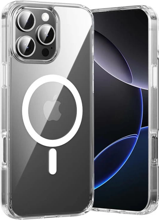 Mbështjellës Vention KUGT0-40 për iPhone 16 Pro Max, MagSafe, transparent