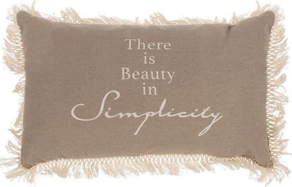 Jastëk dekorativ NEXT Simplicity me fransha, 30x50cm, Bezhë