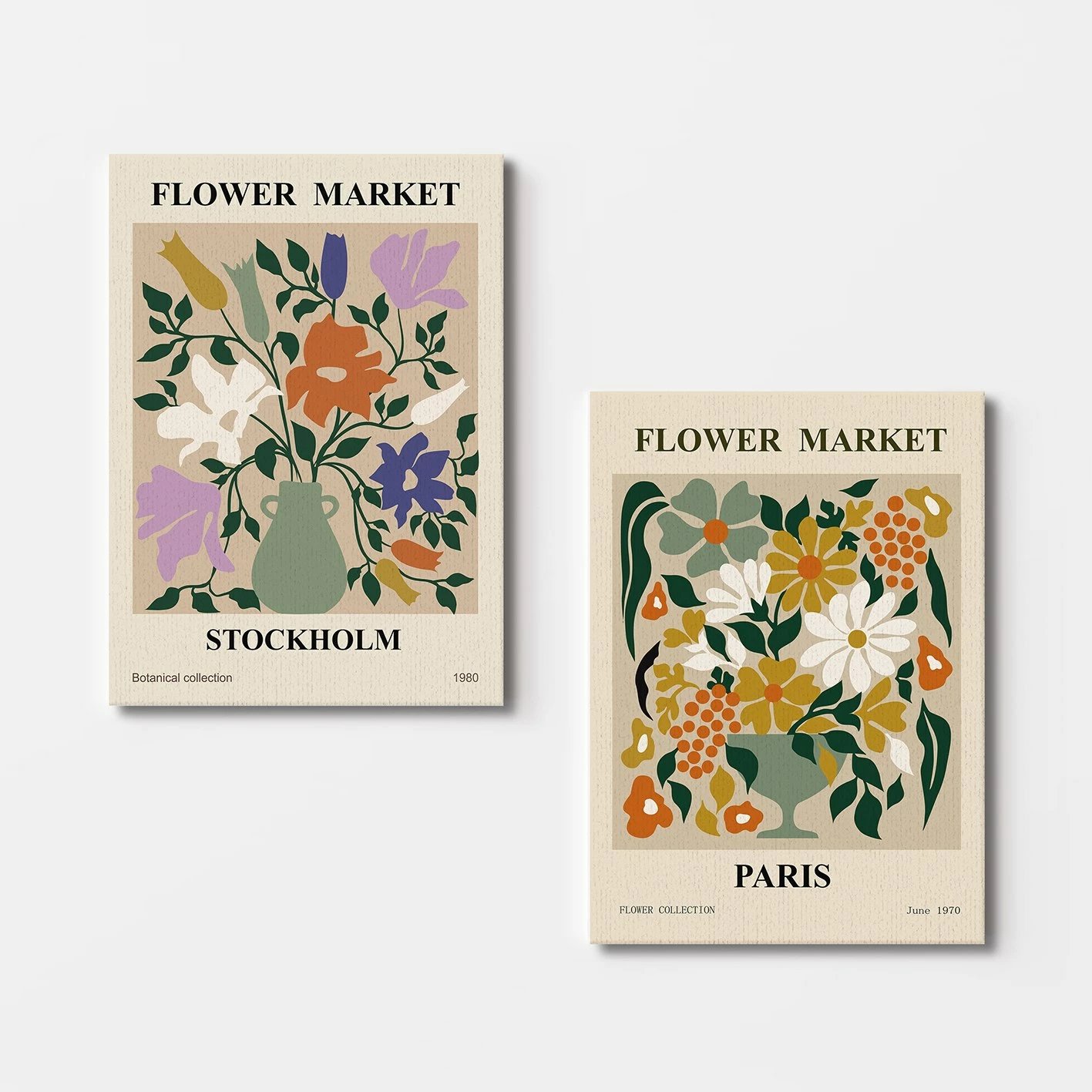 Pikturë dekorative në kanavacë (2 copë), Wallity, 2KNV4333, 50x70 cm