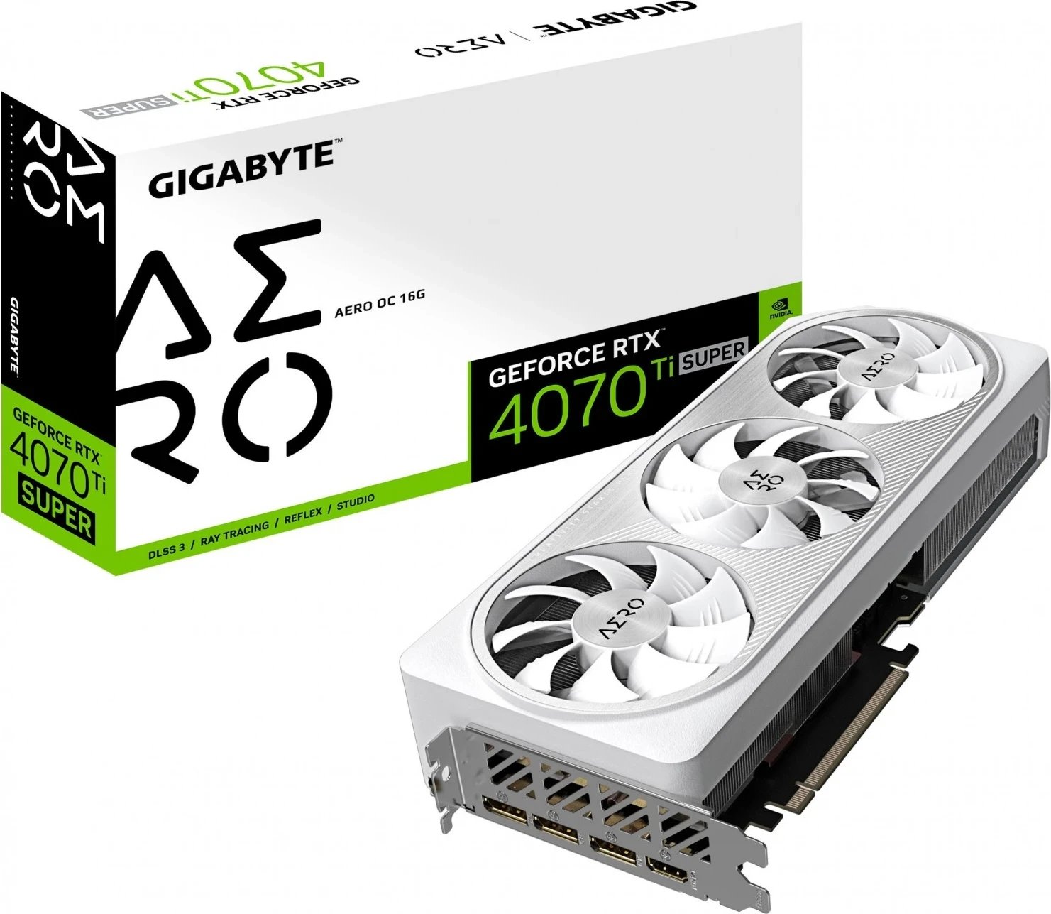 Kartë Grafike Gigabyte GeForce RTX 4070 Ti SUPER AERO OC, 16GB GDDR6X, DLSS 3
